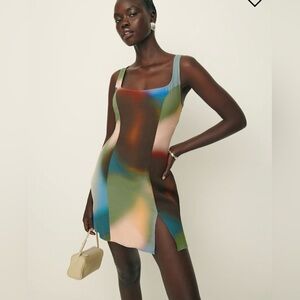 (New) Reformation Multicolor Abstract Mini Dress